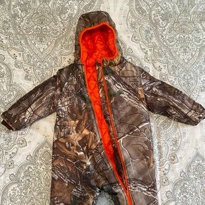 Carhartt camouflage one piece snowsuit 24month